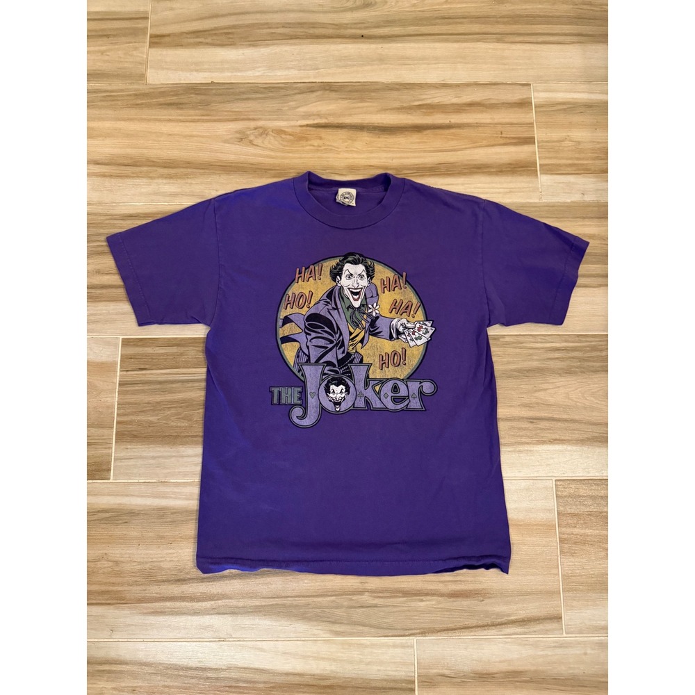 DC Comics Originals Joker Purple Graphic T-Shirt Mens Medium Alstyle 2010 HA HA